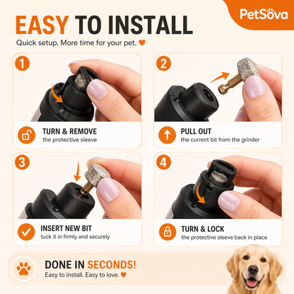 PetSova™ SilentPaw Pro Nail Grinder