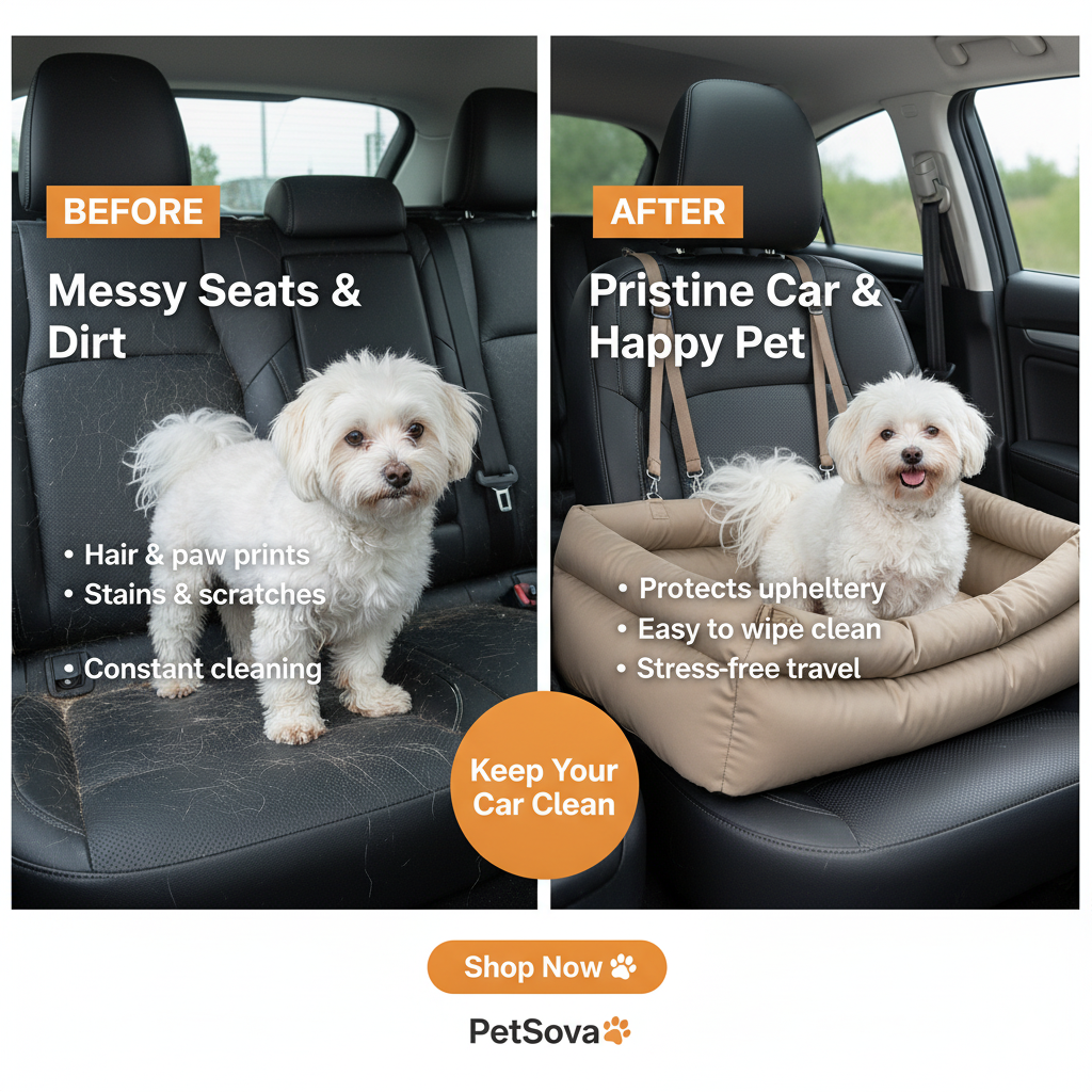 Luxury Dog Car Seat Bed for Safer, Calmer Rides