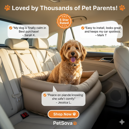 Luxury Dog Car Seat Bed for Safer, Calmer Rides