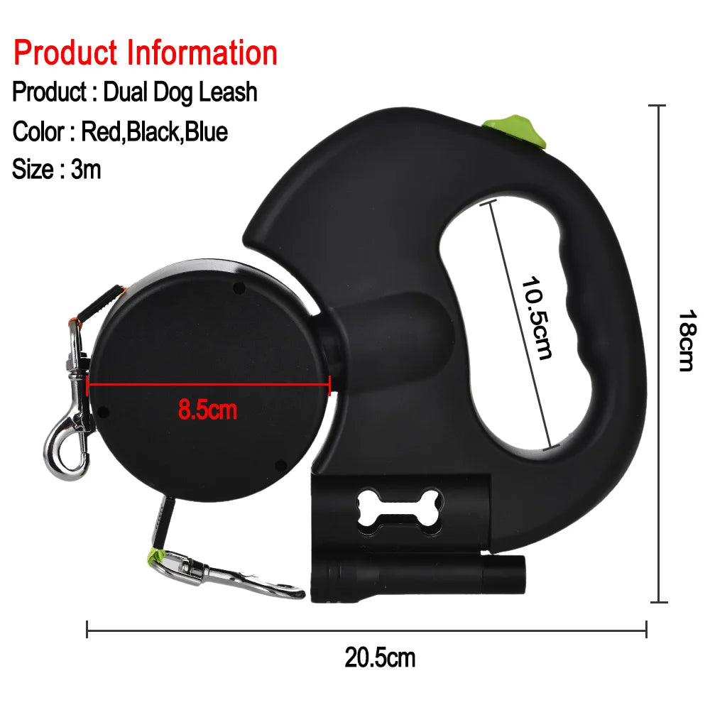 TwinGlow Retractable Leash